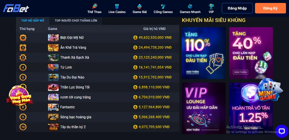 Đa dạng trò chơi tại mn88 login